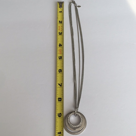 Premier Designs Triple Chain Rhinestone Pendant - Picture 4 of 5